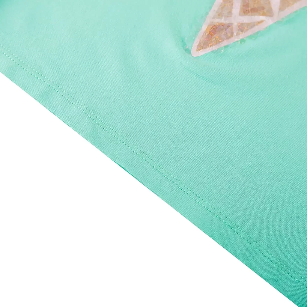 T-shirt Lou pailletten (mint)