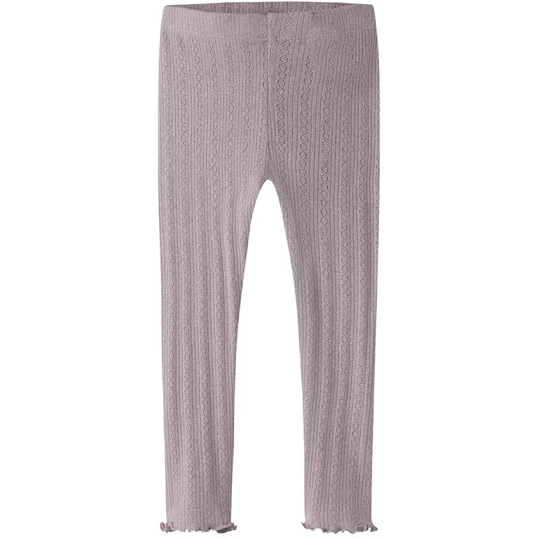 Broekje rib SLIM Blitta (dawn pink melange)