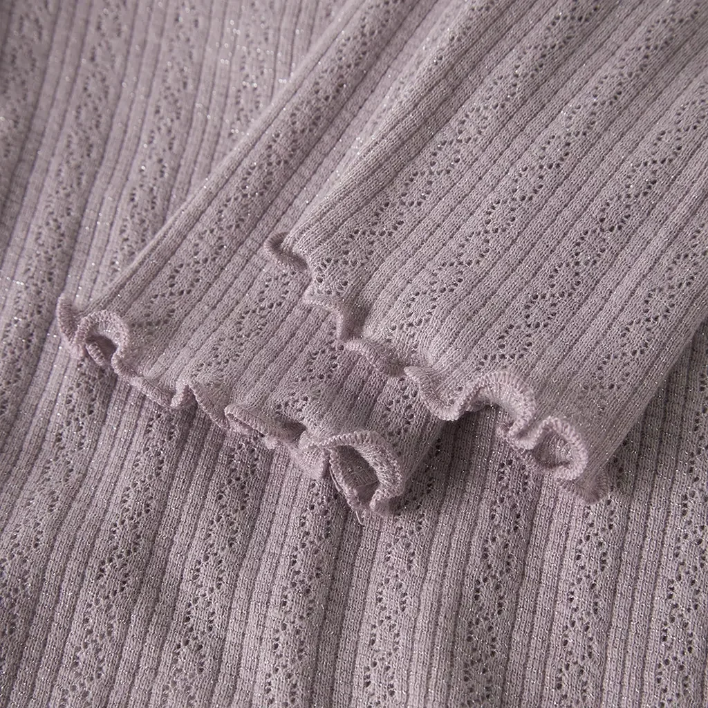 Broekje rib SLIM Blitta (dawn pink melange)