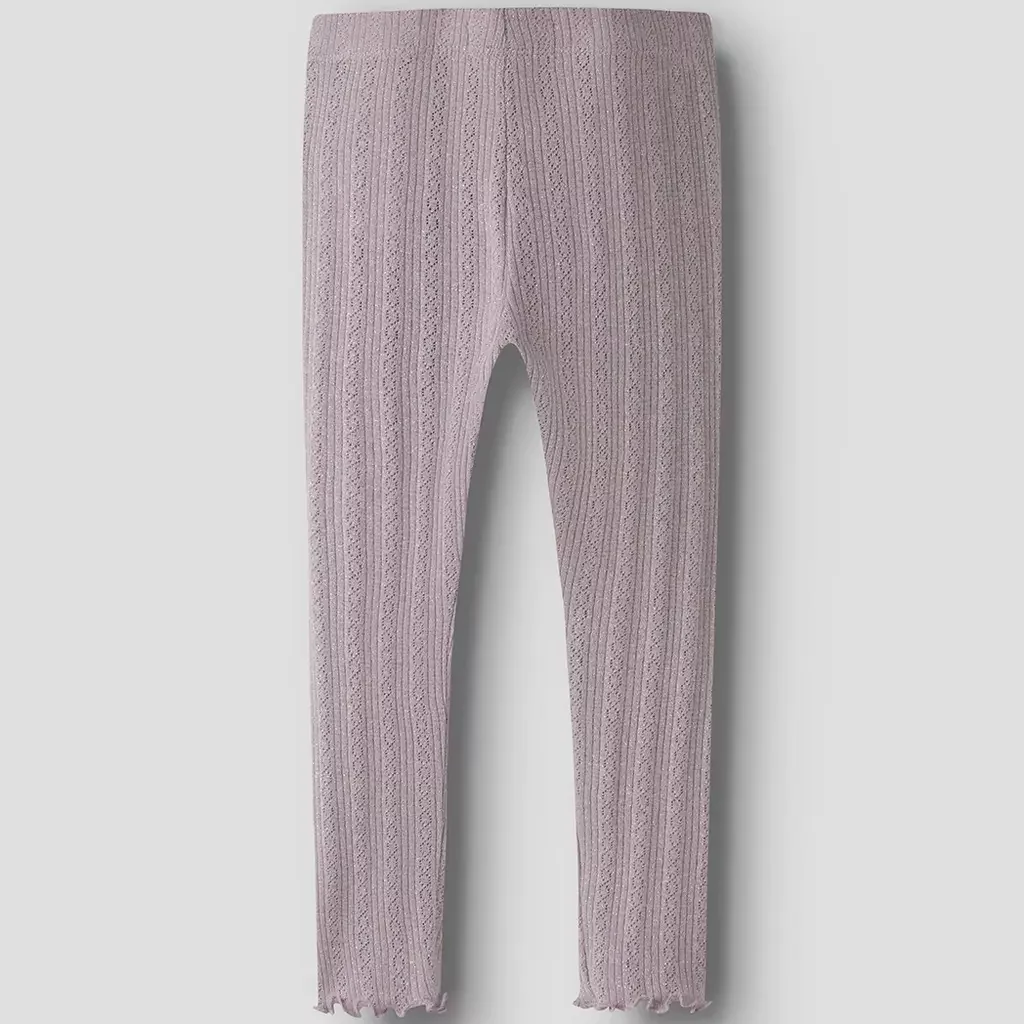 Broekje rib SLIM Blitta (dawn pink melange)
