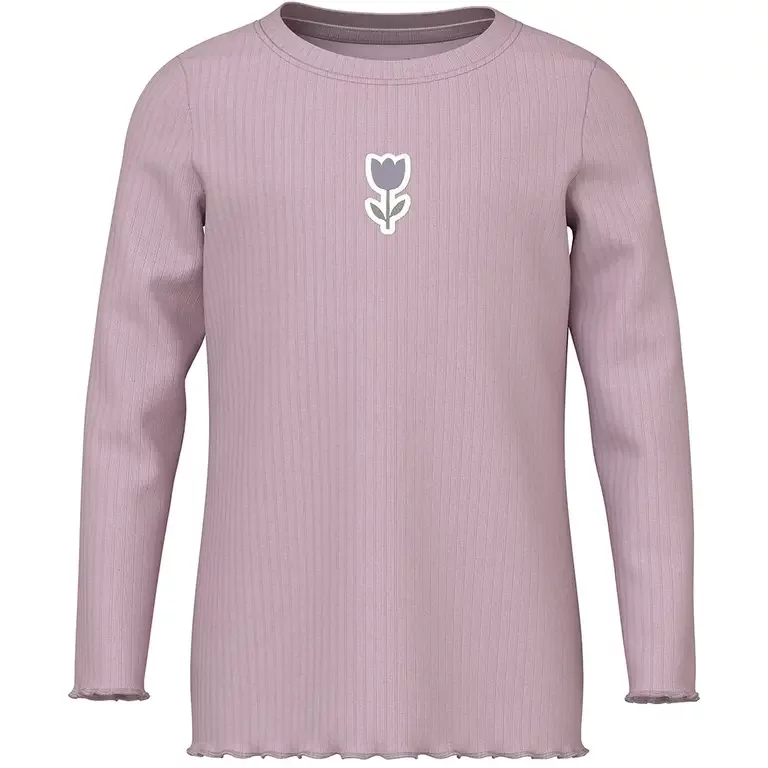 Longsleeve rib SLIM Vemma (dawn pink)