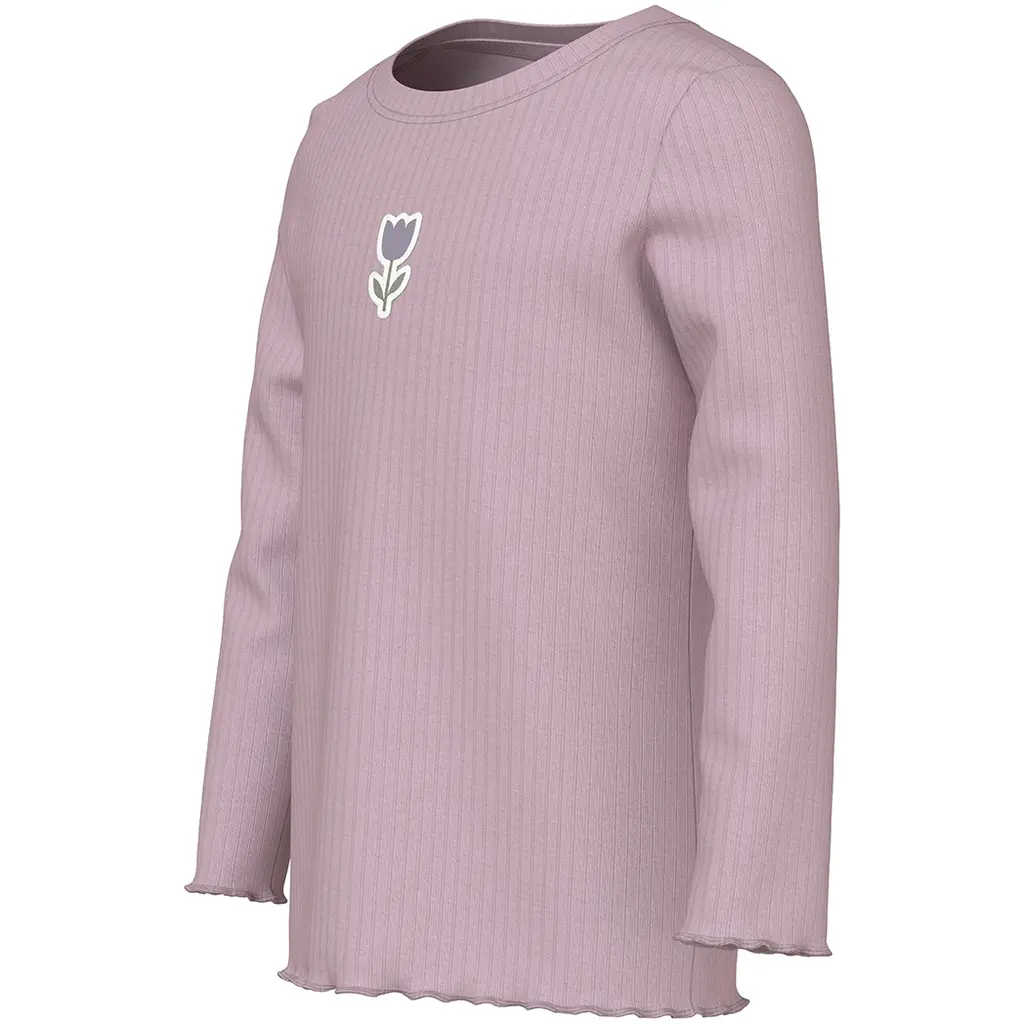 Longsleeve rib SLIM Vemma (dawn pink)