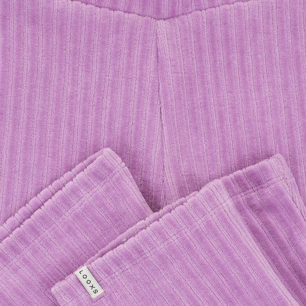 Broek flared rib (lilac)