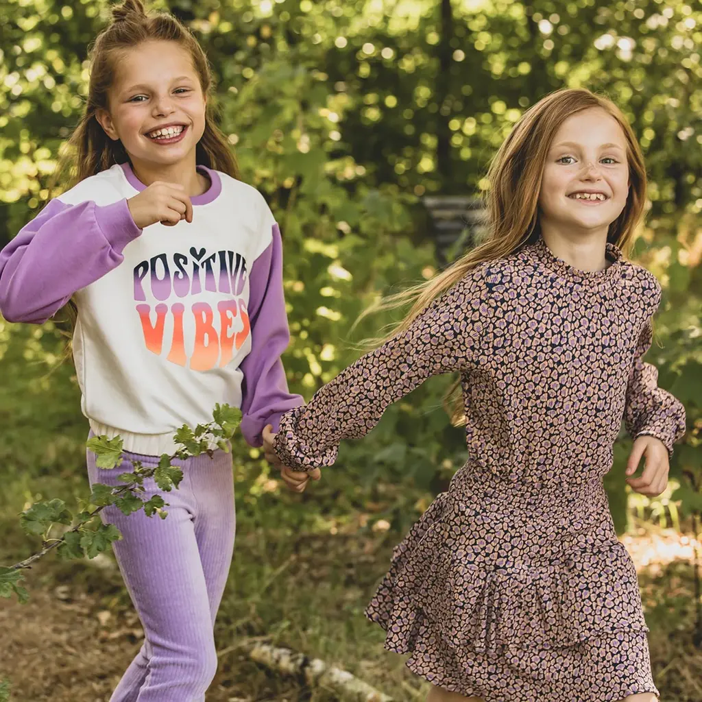 Broek flared rib (lilac)