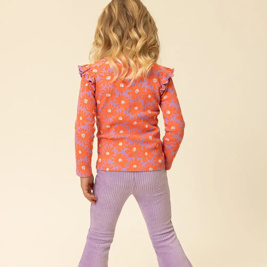 Broek flared rib (lilac)