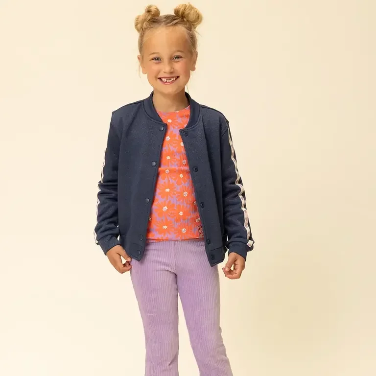 Broek flared rib (lilac)