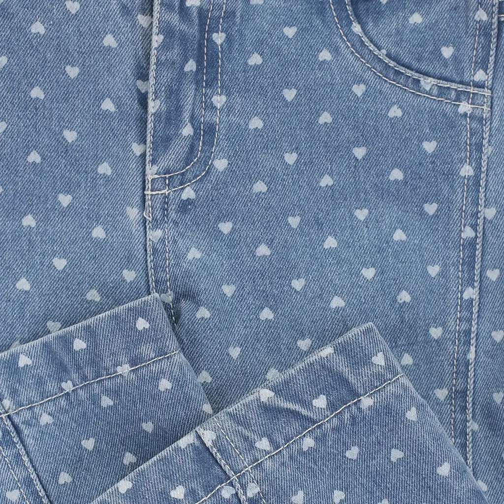 Spijkerbroek wide fit (denim hearts)