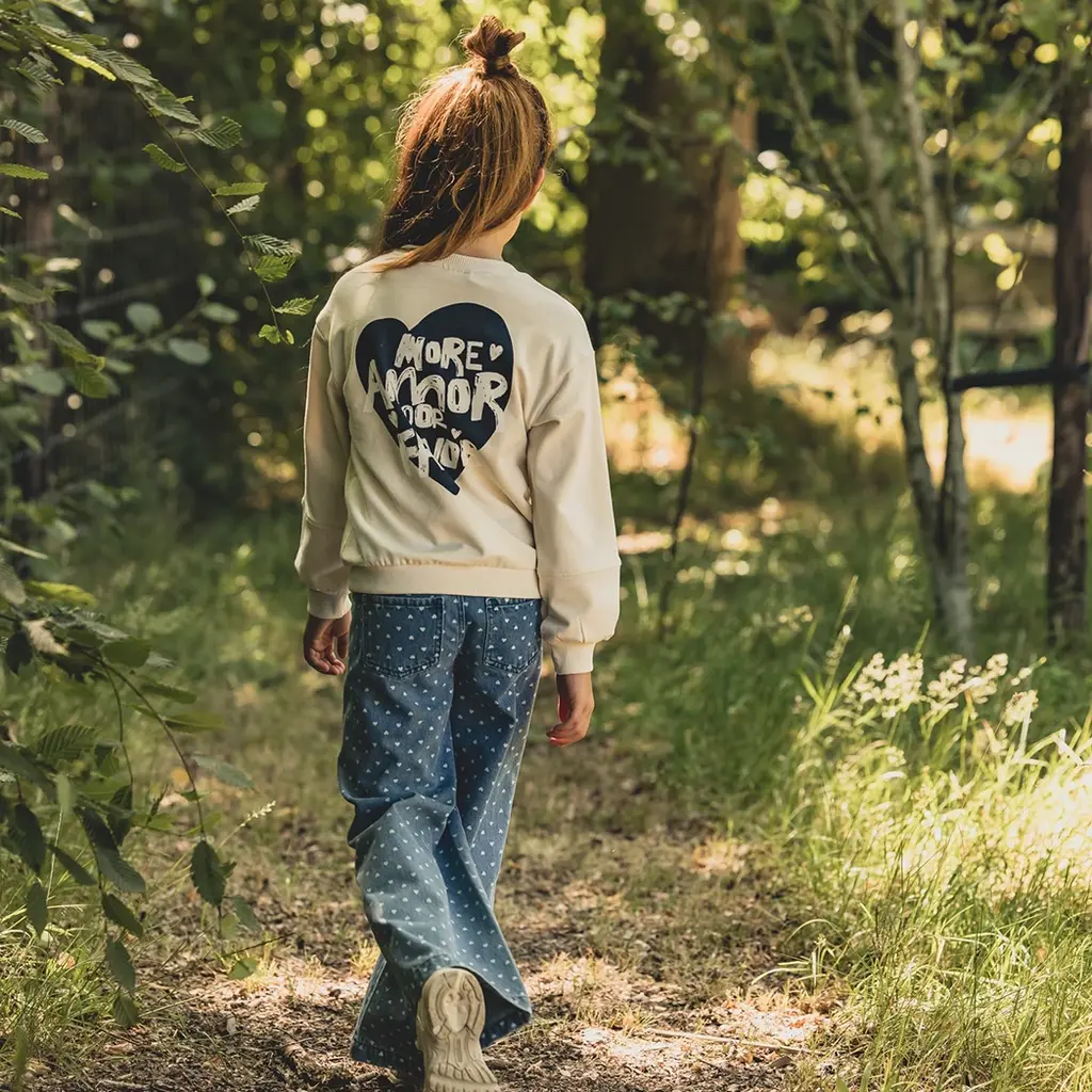 Spijkerbroek wide fit (denim hearts)