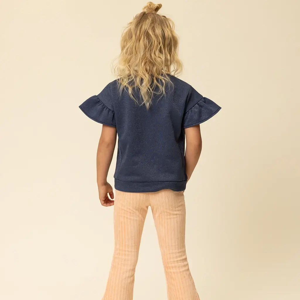 Broek flared rib (soft apricot)