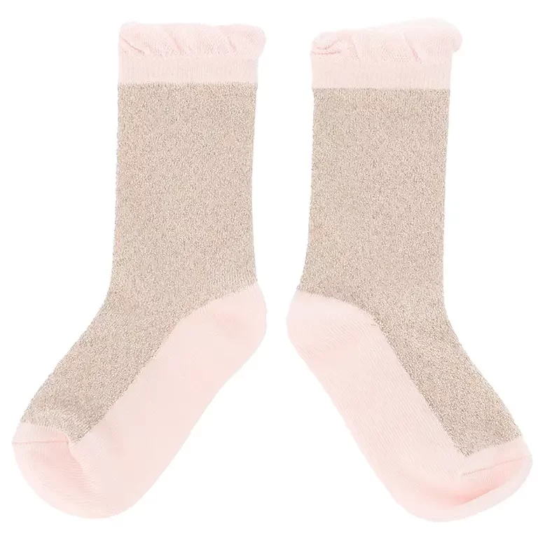 Sokjes Rhondy glitter (gold/pink)