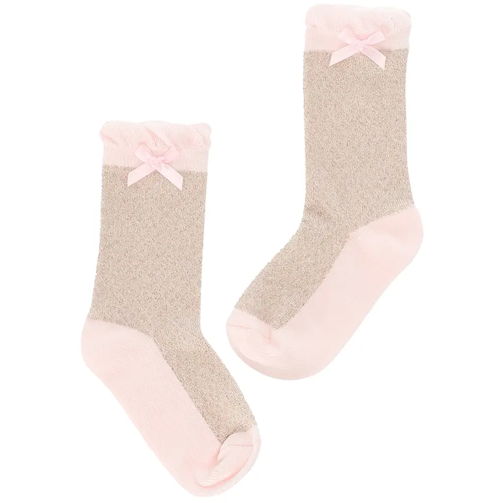 Sokjes Rhondy glitter (gold/pink)