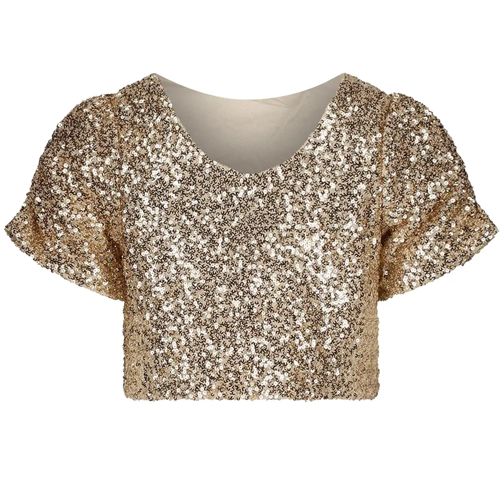T-shirt Elstree crop (golden glow)