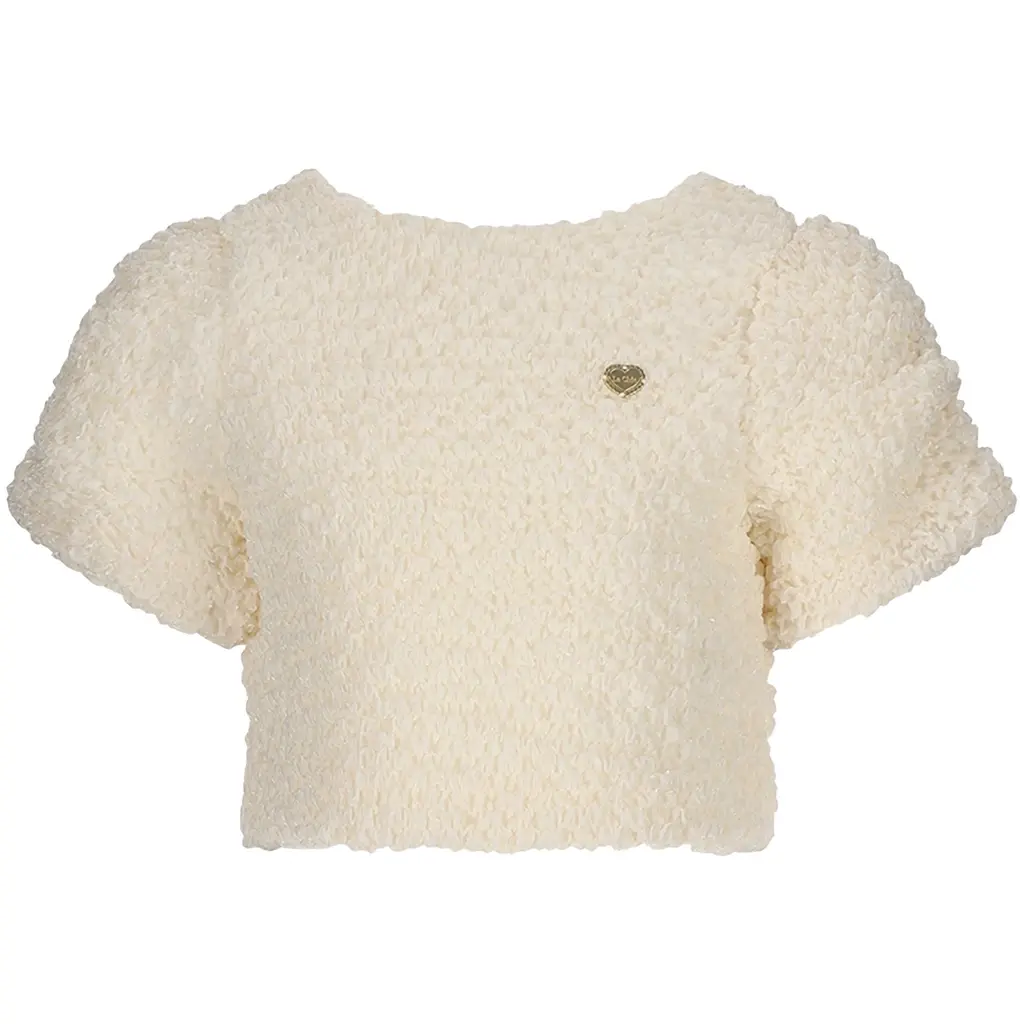 T-shirt Elstree crop (pearl)