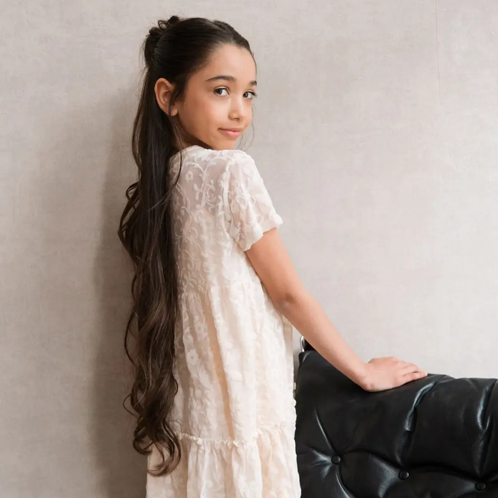 Jurk Meis mesh (flower)