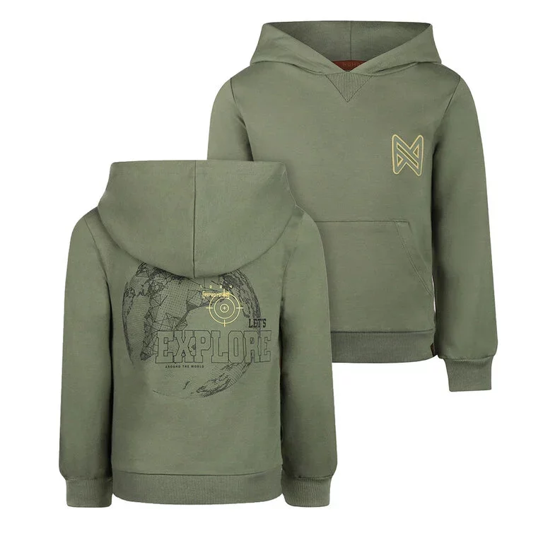 Trui hoodie Backprint (green)