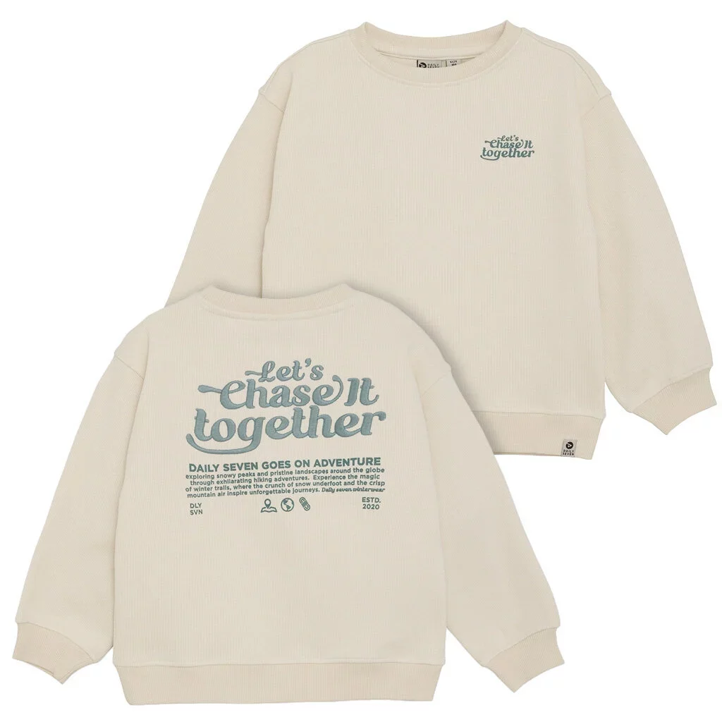 Trui backprint oversized (sandshell)