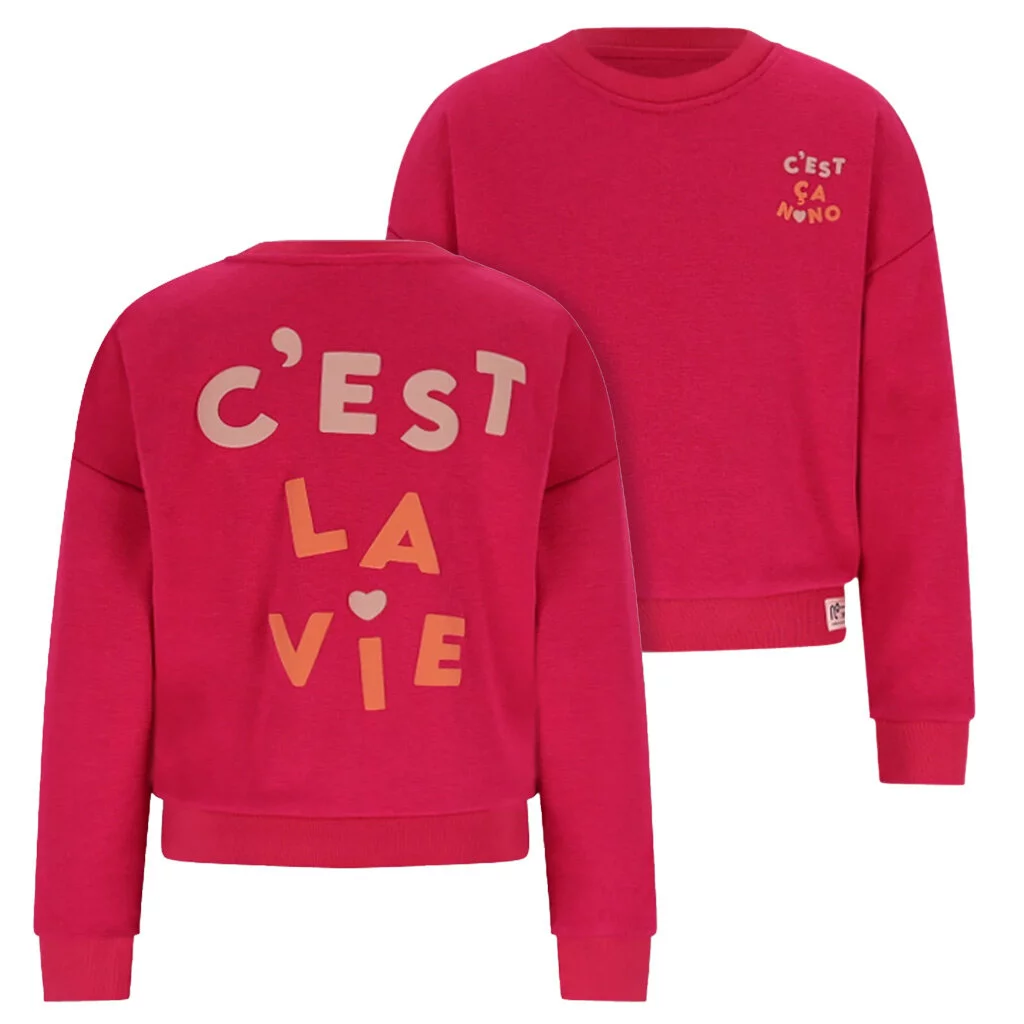 Trui Konono backprint (cerise pink)