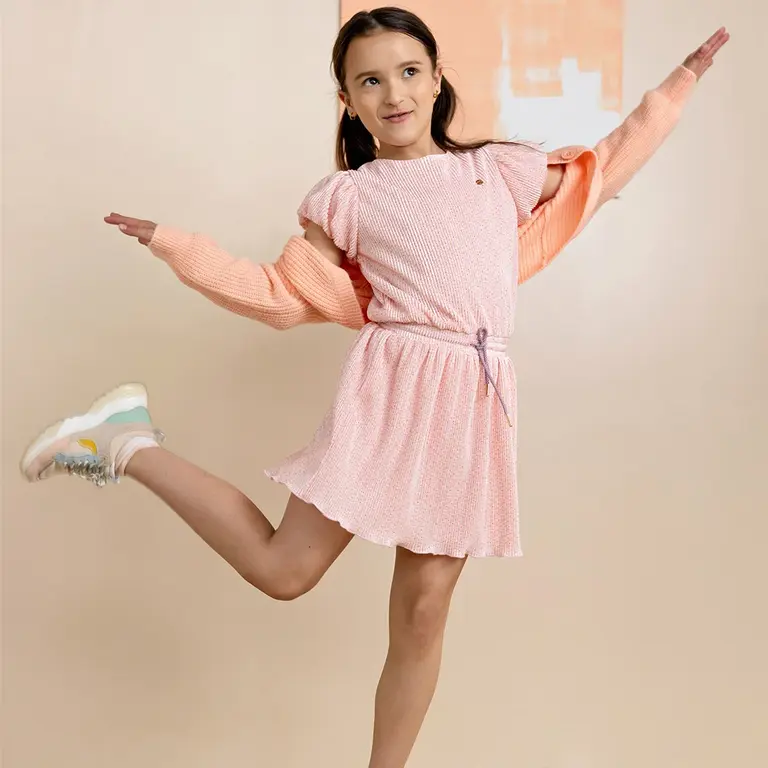 Jurk Miron plisse (vintage pink)
