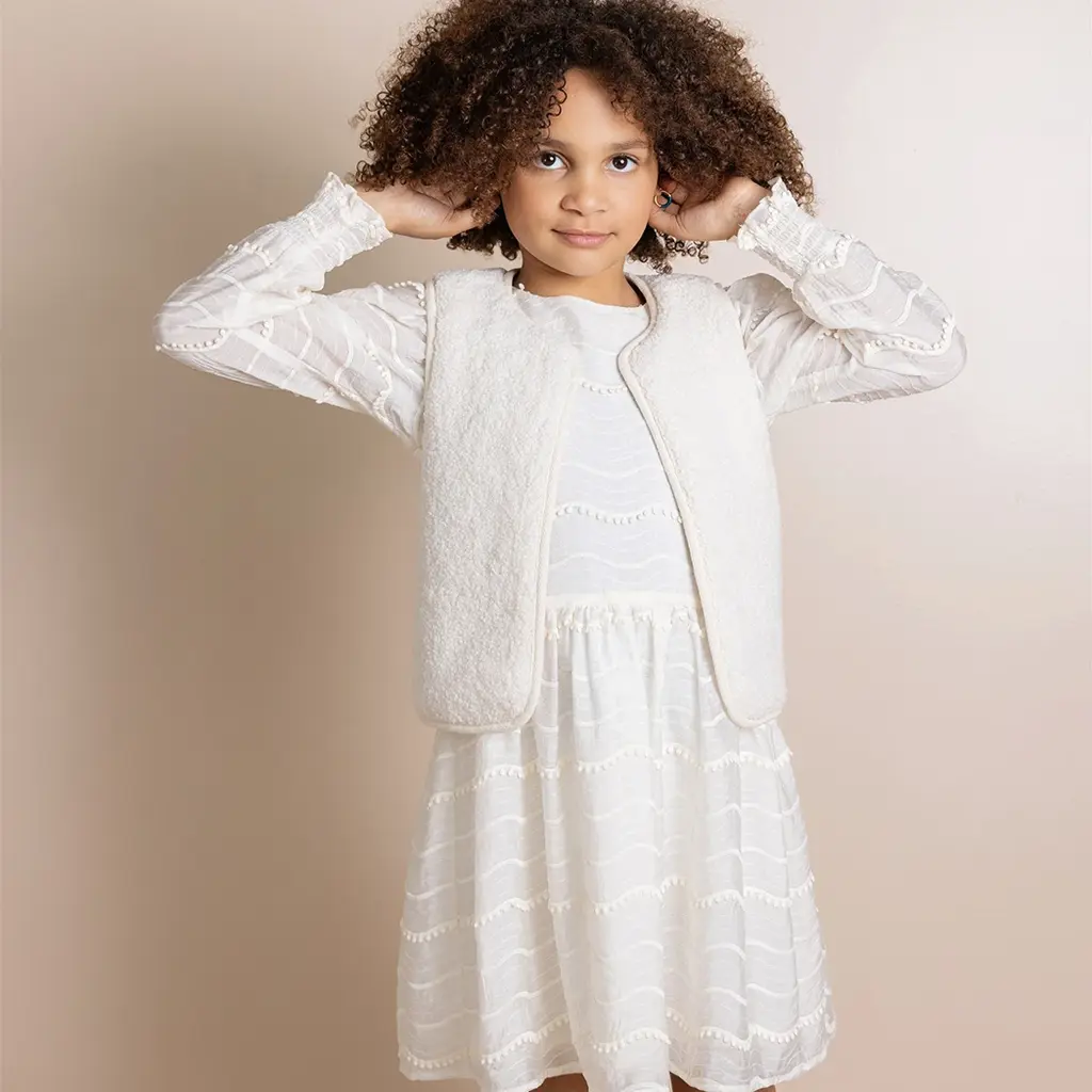 Gilet Katya REVERSIBLE (pearled ivory)