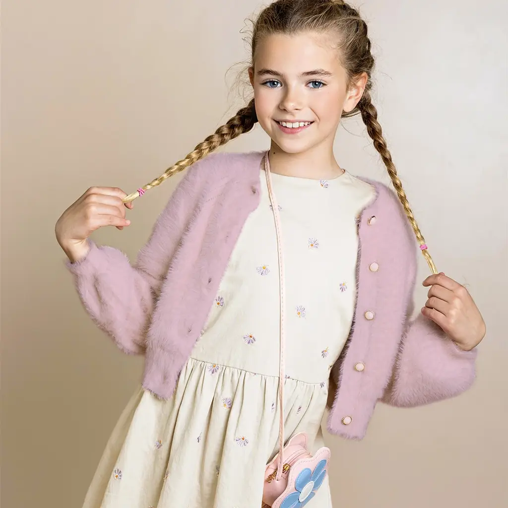 Jurk Mira poplin (warm grey)