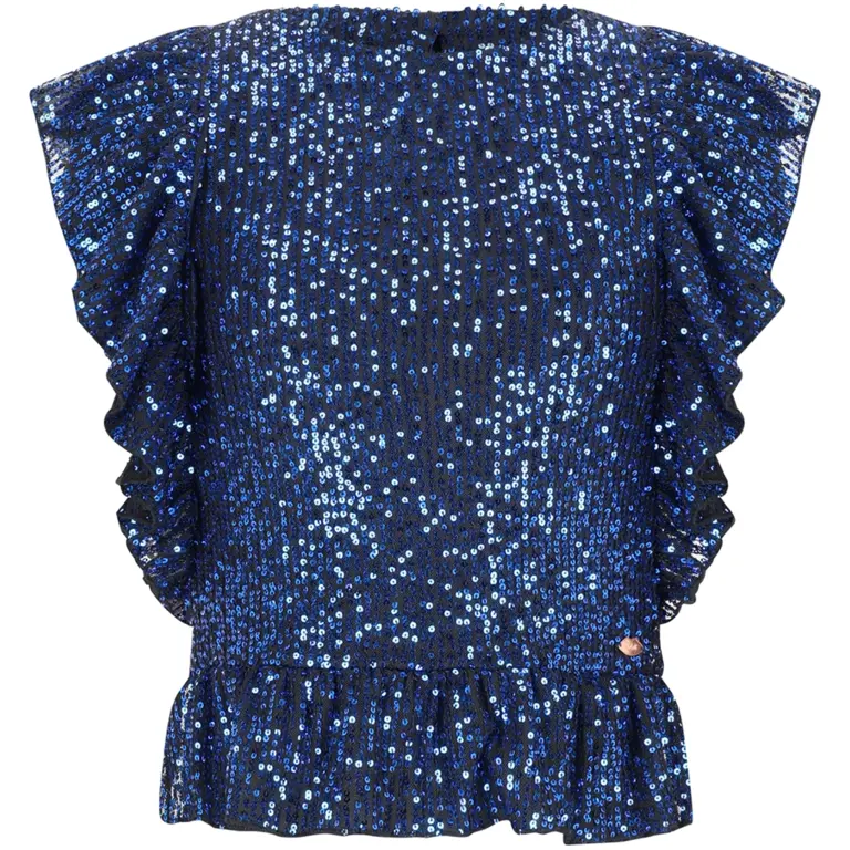Top Teddy pailletten (ensign blue)