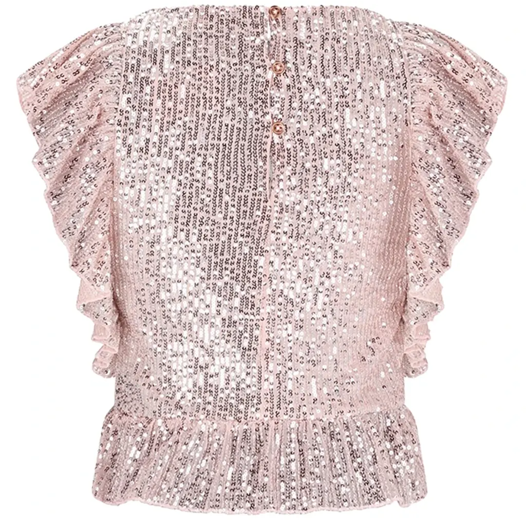 Top Teddy pailletten (vintage rose)