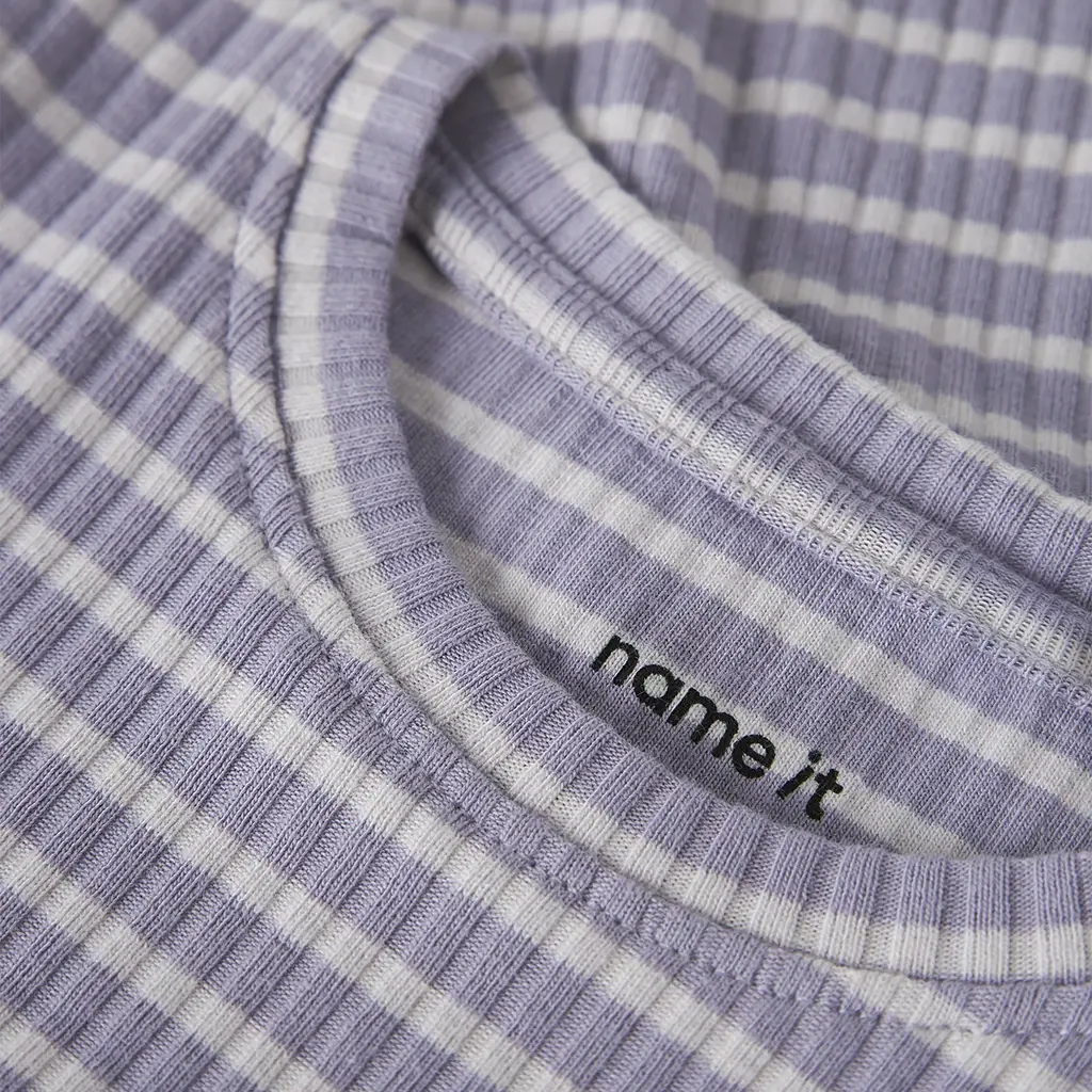 Longsleeve rib SLIM Vemma (lavender gray/lilac marble)