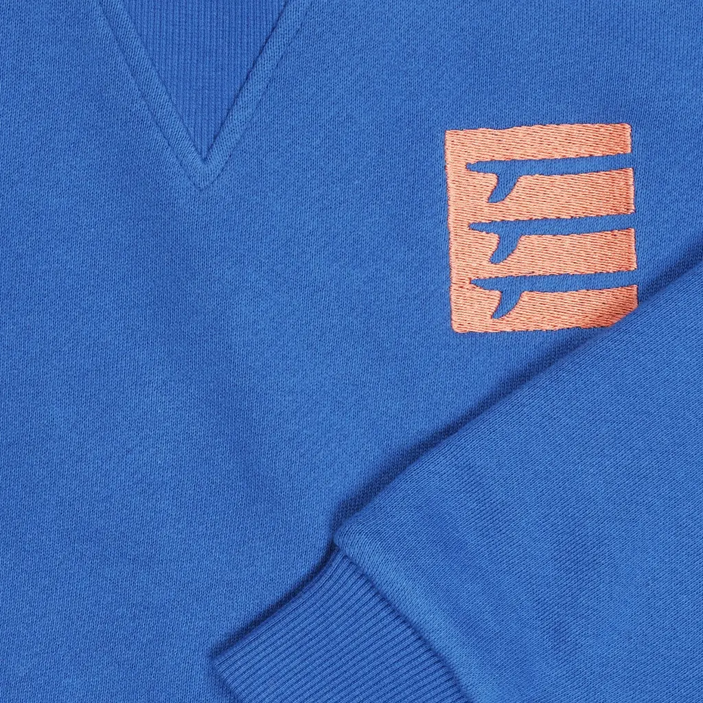 Trui Stokes Bay backprint (strong blue)