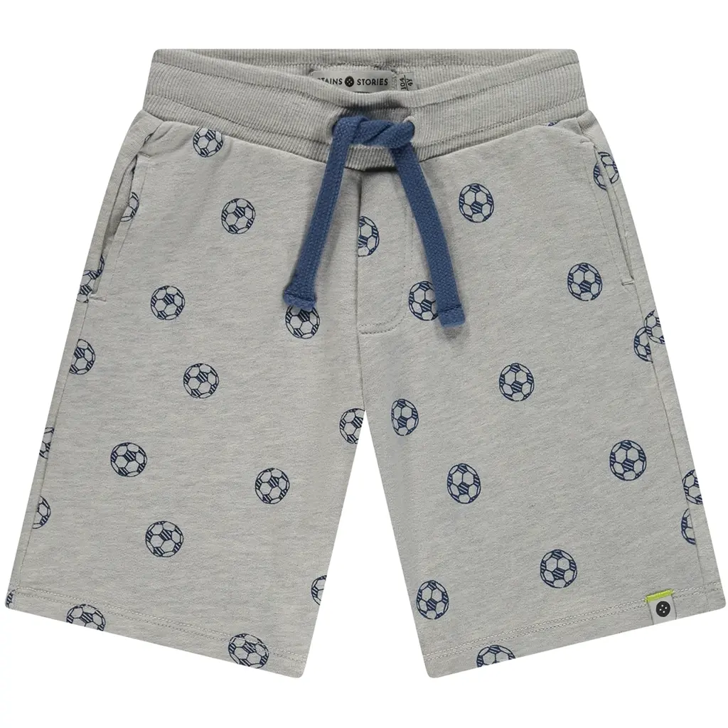 Korte broek wide fit (light grey melee)