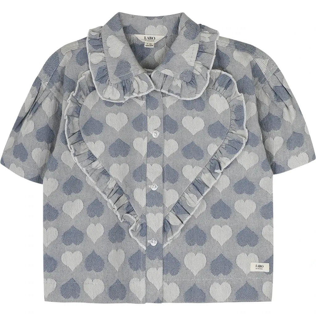 Blouse t-shirt Laila (blue denim light)