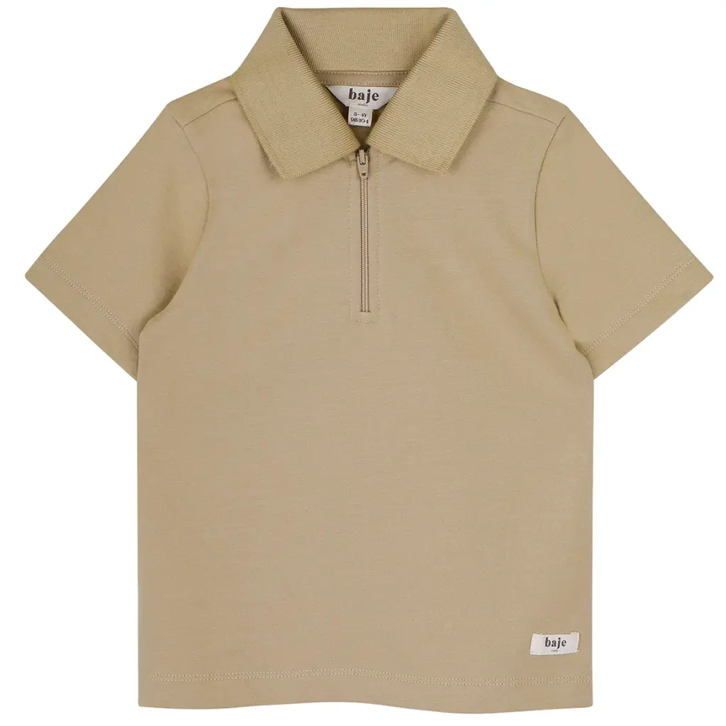 Polo shirt ritsje Hervas - (creme fawn)
