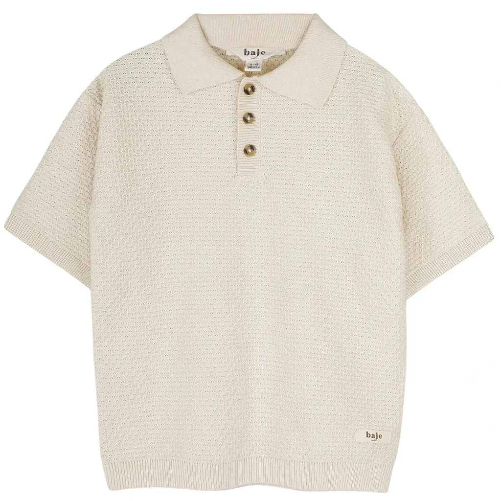 Gebreid polo truitje Fygo (white coconut)