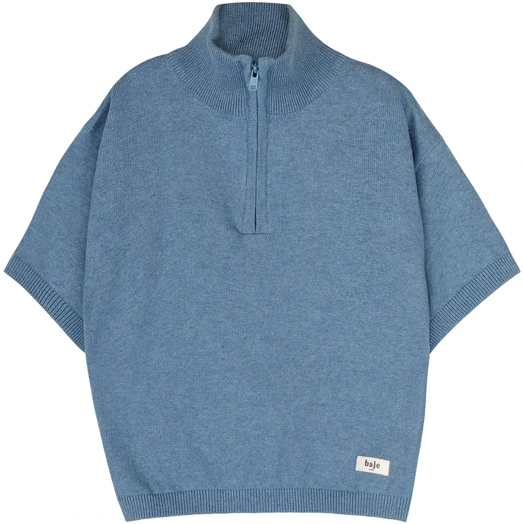Gebreid truitje ritsje Fayon (blue sea)