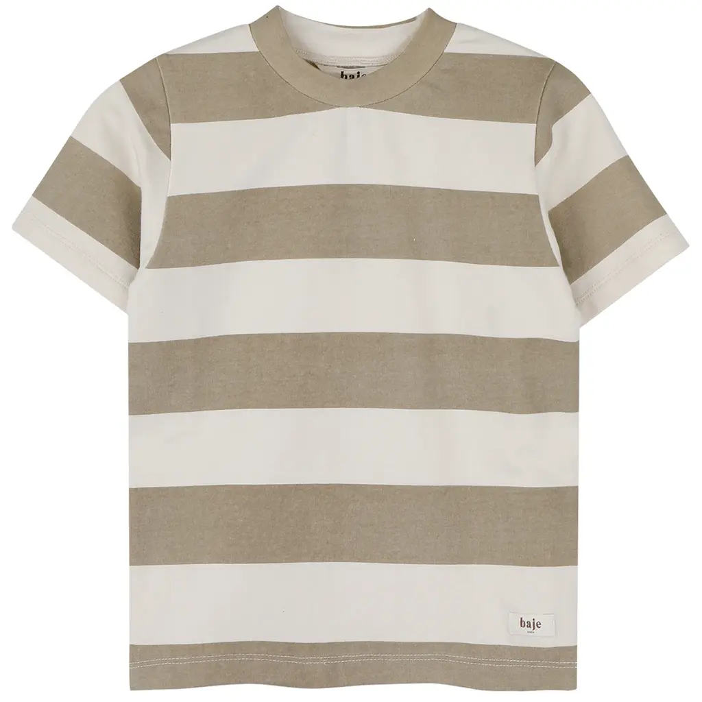 T-shirt strepen Coz (white coconut)