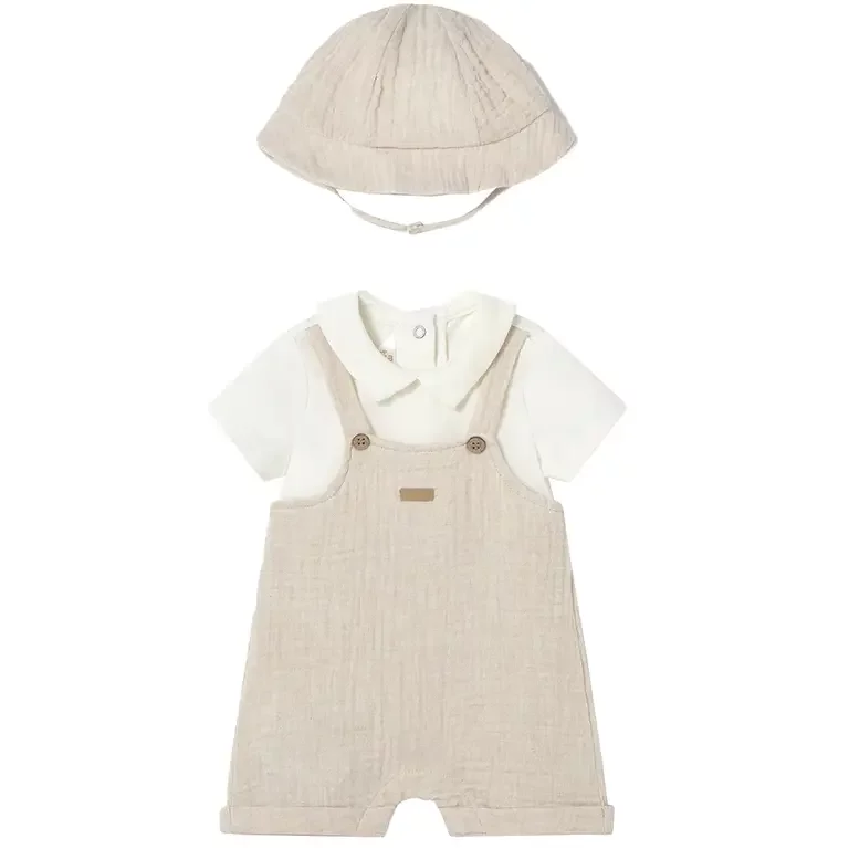 Driedelig setje met romper (wheat)