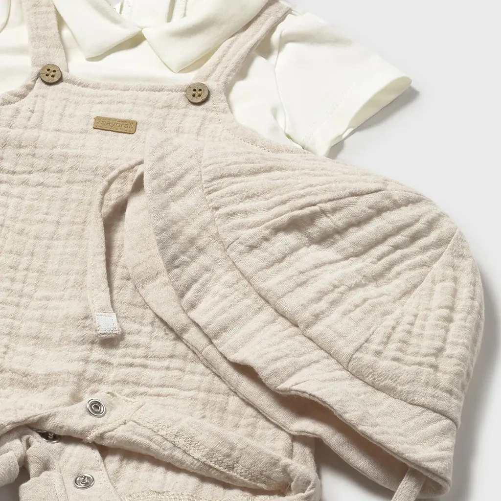 Driedelig setje met romper (wheat)