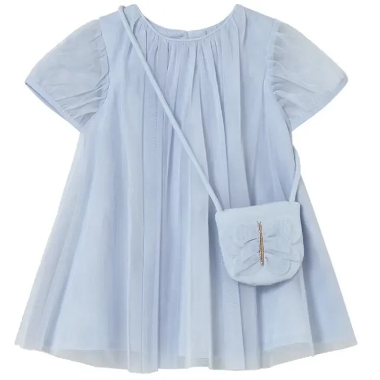 Jurkje tulle met tasje (sky)