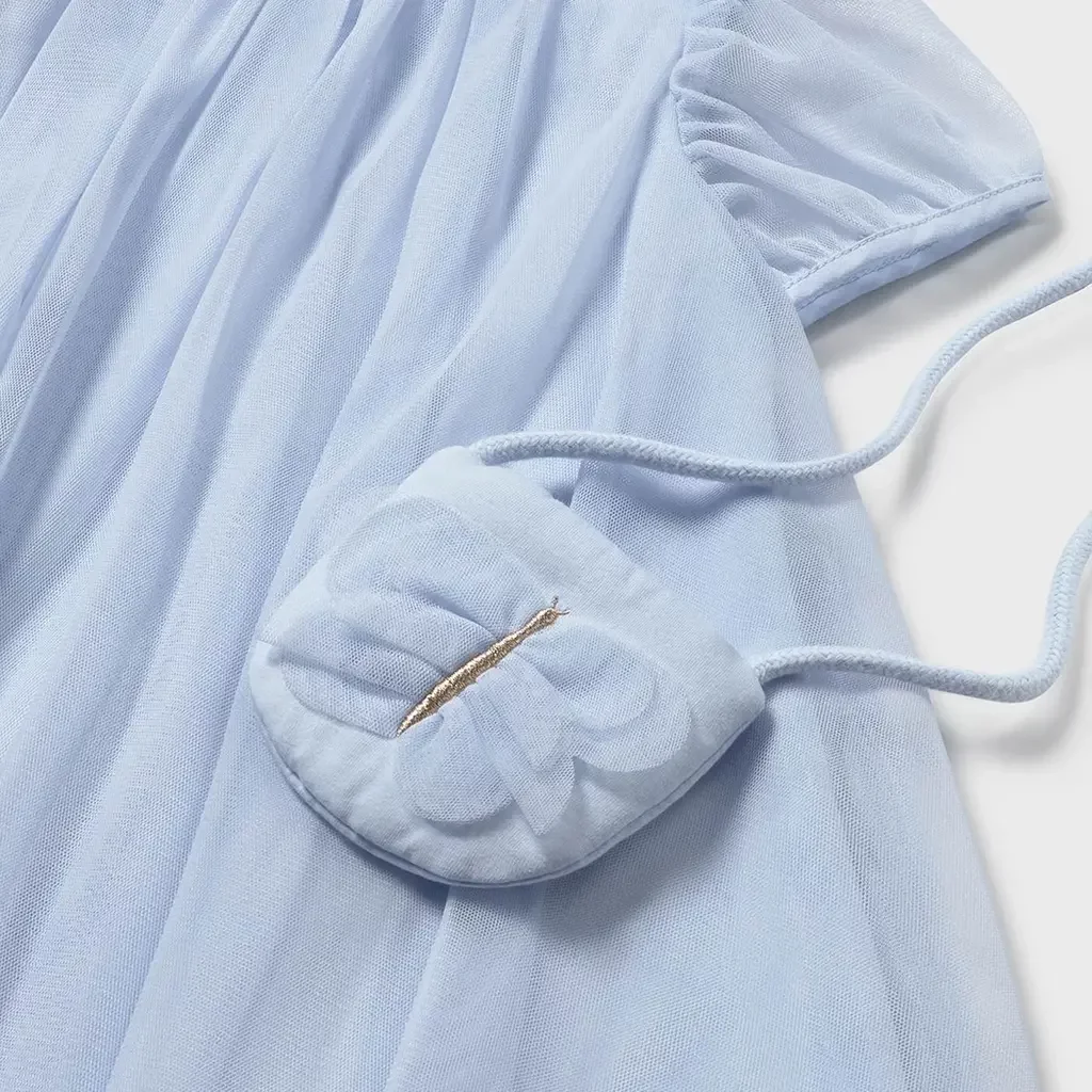 Jurkje tulle met tasje (sky)