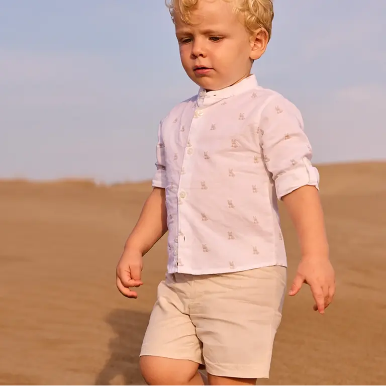 Kort broekje linen (oat mixed)