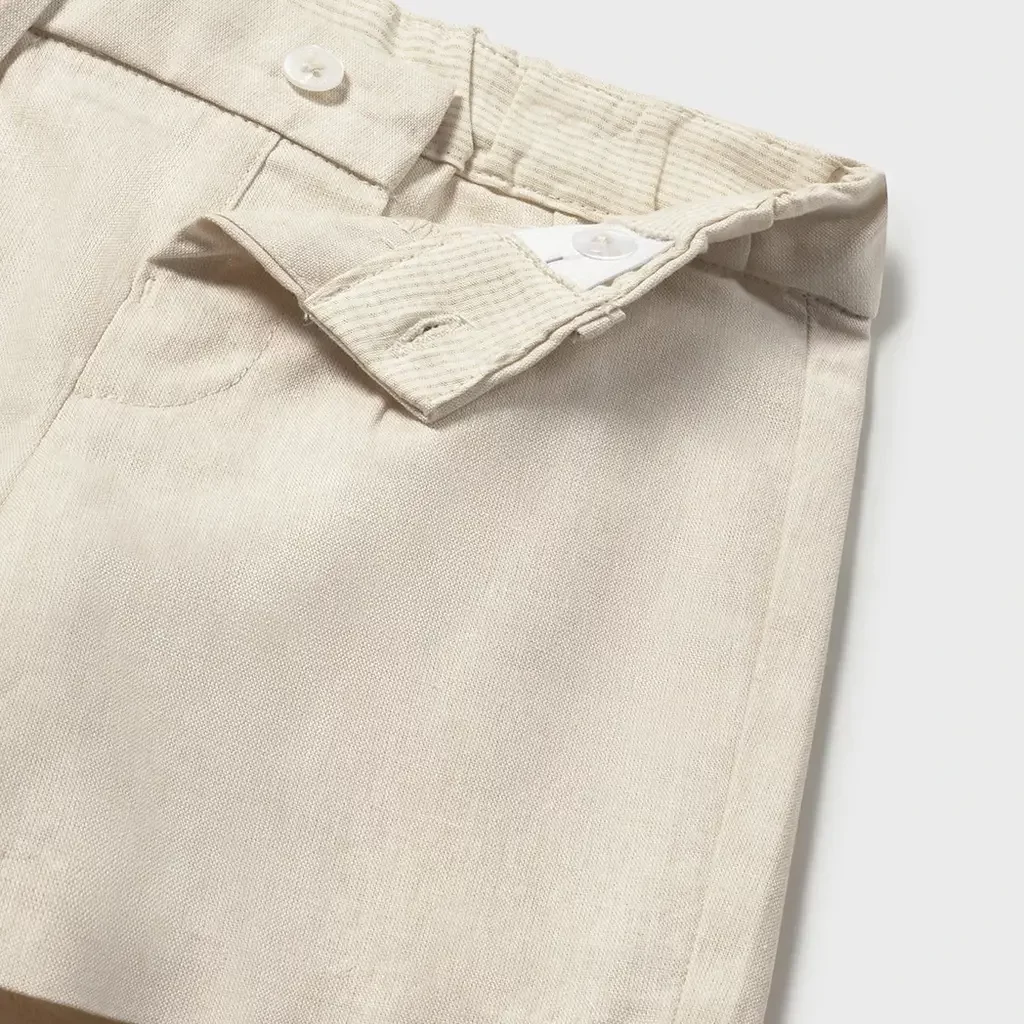 Kort broekje linnen (oat mixed)