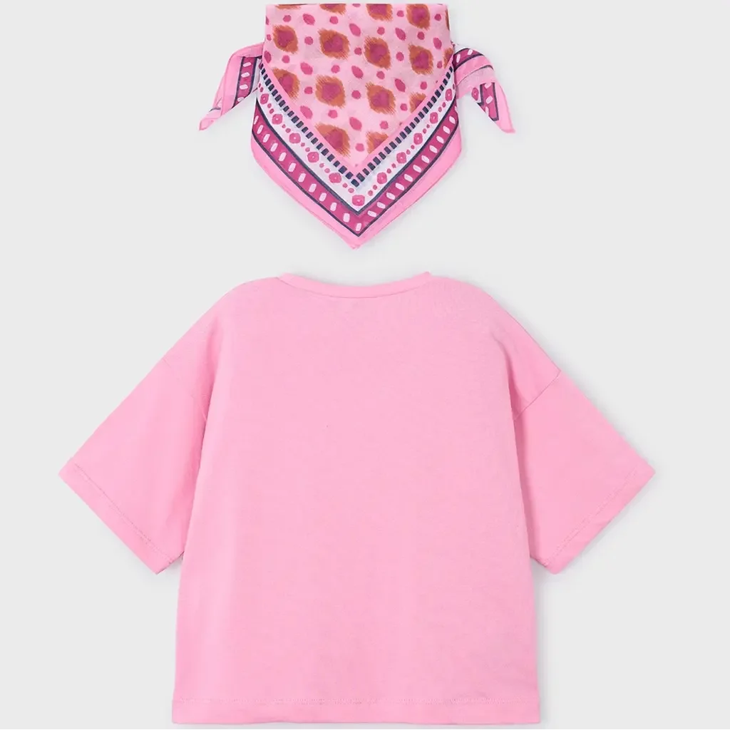 T-shirt met sjaaltje (candy)