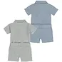 Dirkje Vierdelig setje (blue) - 2 rompertjes met 2 korte broekjes