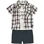 Dirkje Driedelig setje (multi colour) - overhemd; t-shirtje en kort broekje