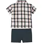 Dirkje Driedelig setje (multi colour) - overhemd; t-shirtje en kort broekje