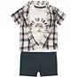 Dirkje Driedelig setje (multi colour) - overhemd; t-shirtje en kort broekje