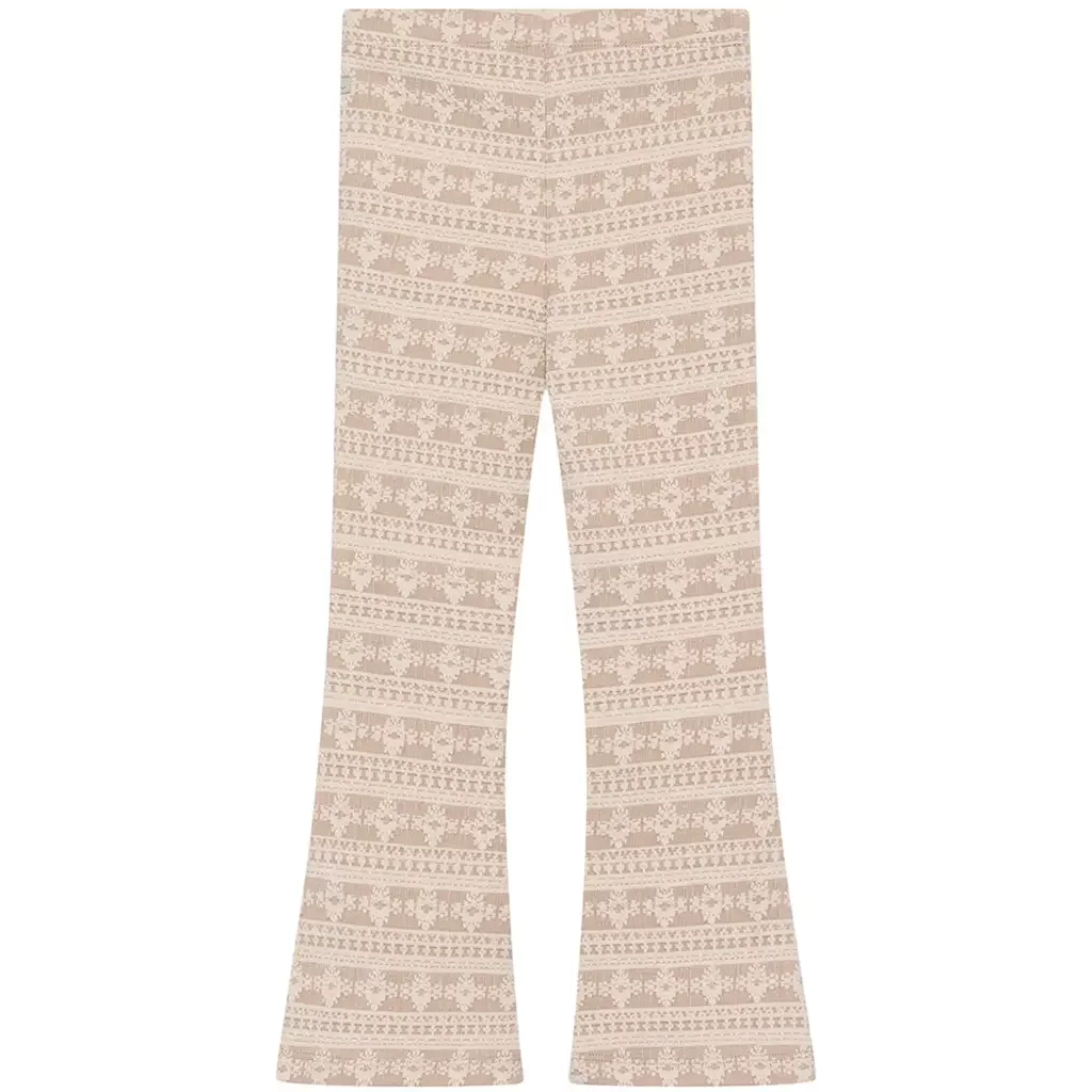 Broek/legging flared (latte sand)