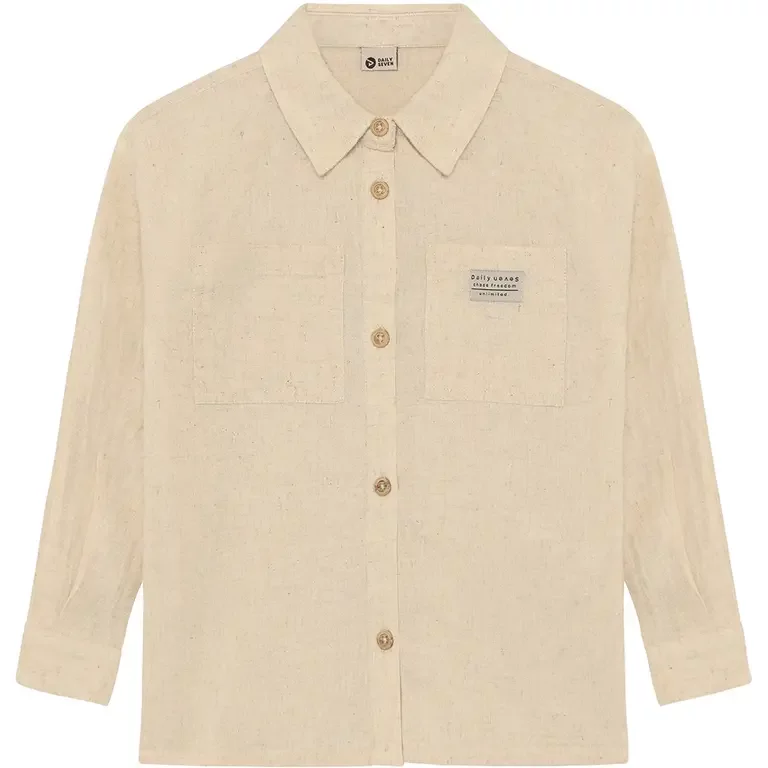 Overhemd linen (sandshell)