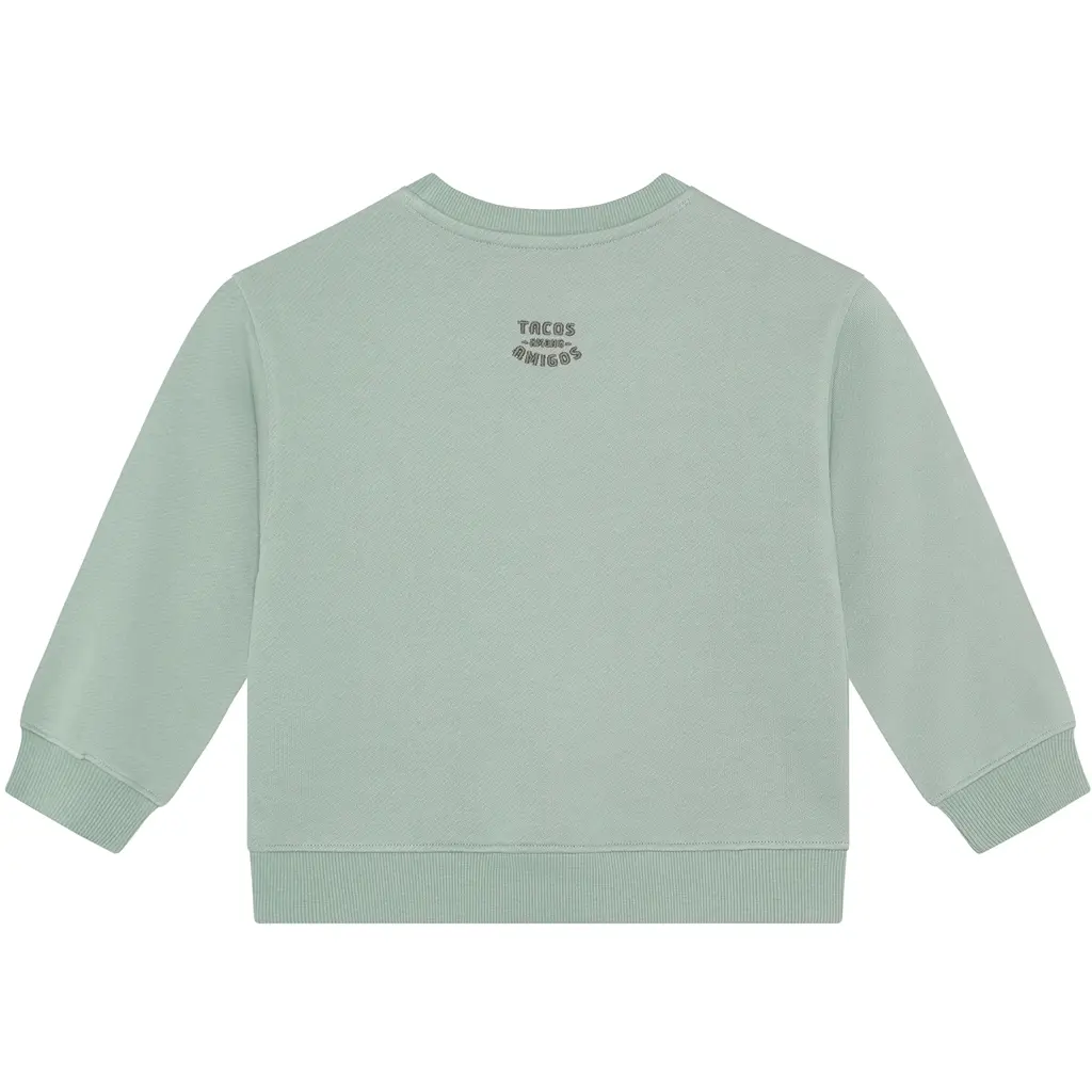 Trui oversized Backprint (green milieu)