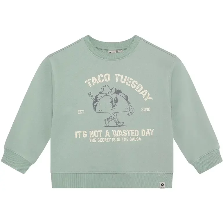 Trui oversized Backprint (green milieu)
