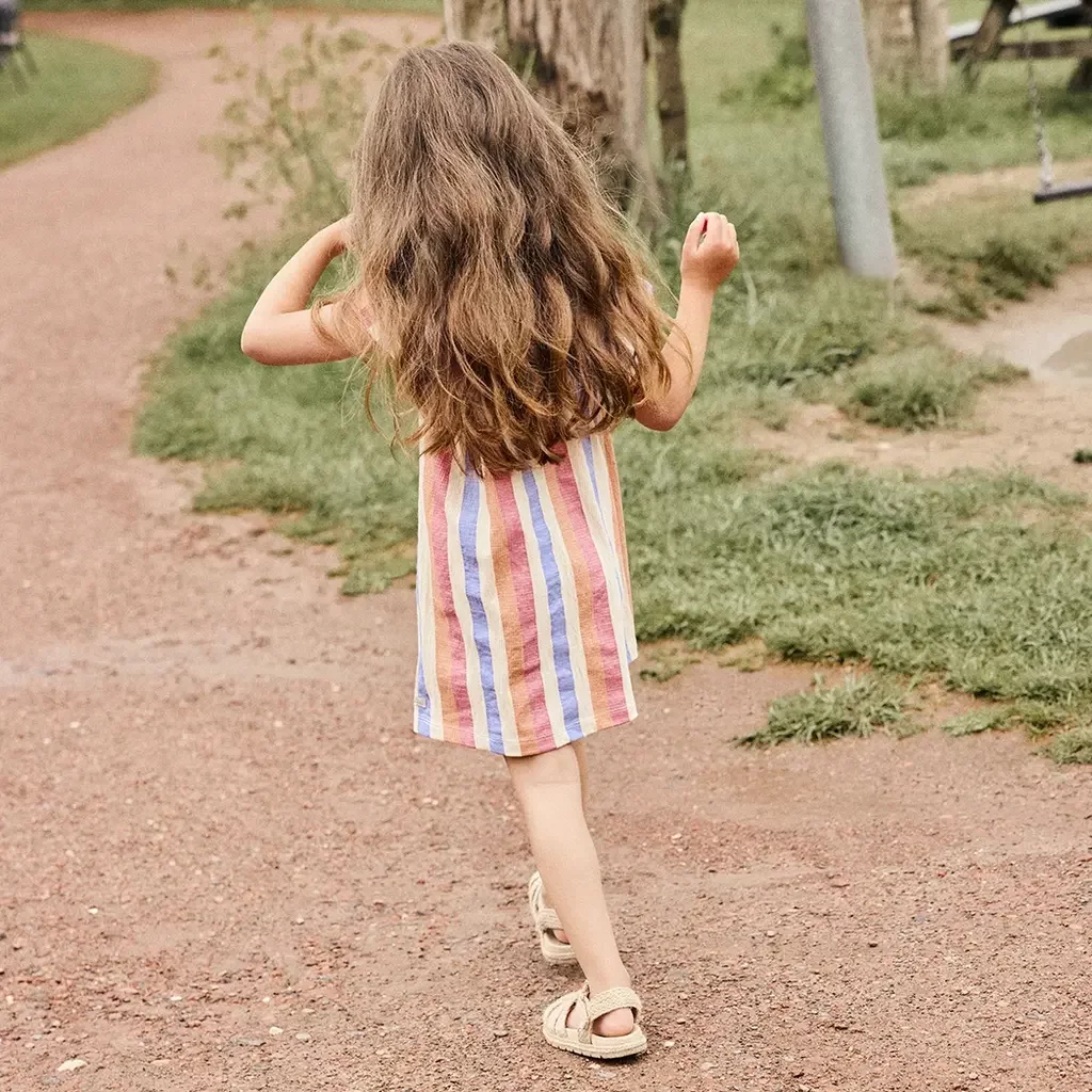 Jurk stripe (heather rose)